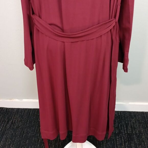 Natori Men Burgundy Hooded Robe sz M - Picture 12 of 15
